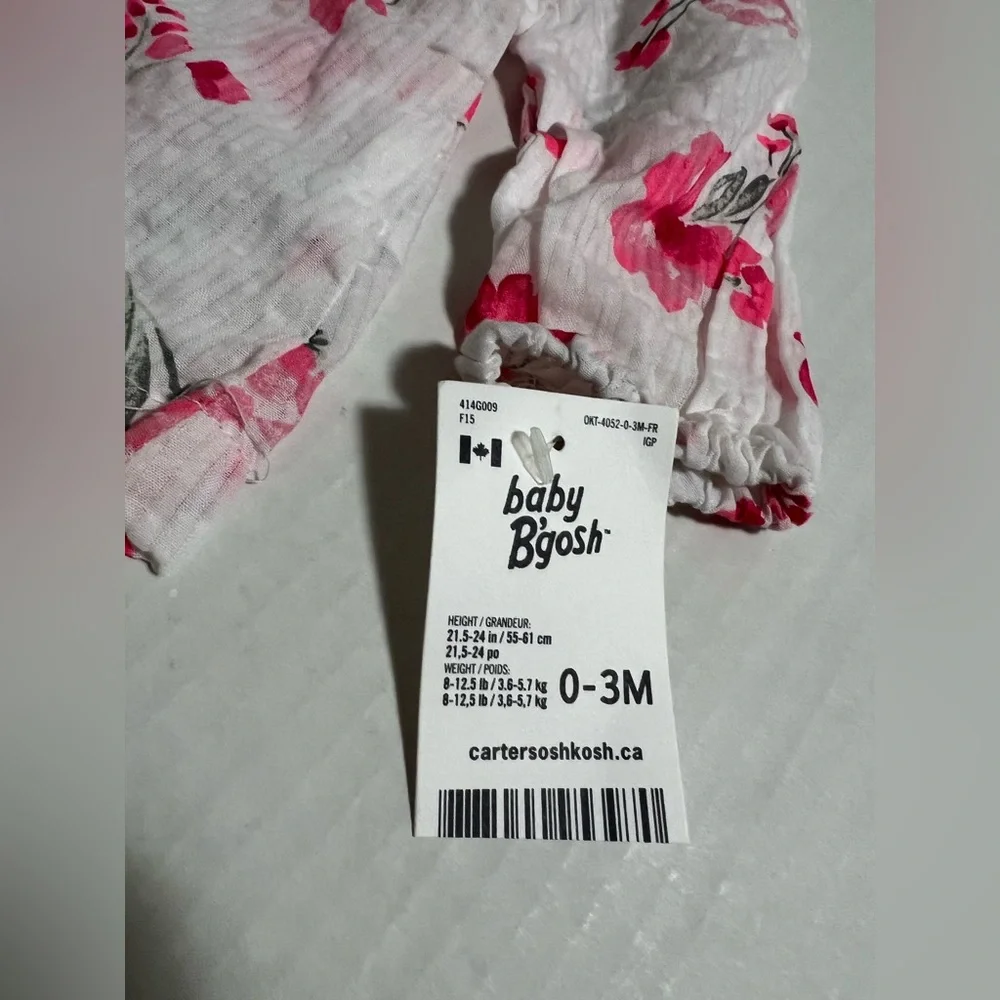 🆕OSHKOSH - 3M - NWT - INFANT GIRLS 2PC FLORAL SHIRT AND DENIM PANT OUTFIT LOT - Picture 6 of 12